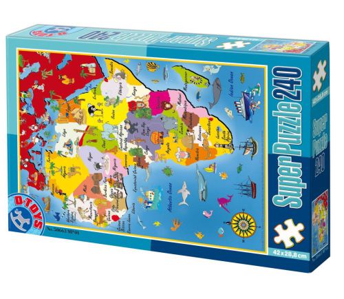 SUPER PUZZLE  240PCS MAPS 04