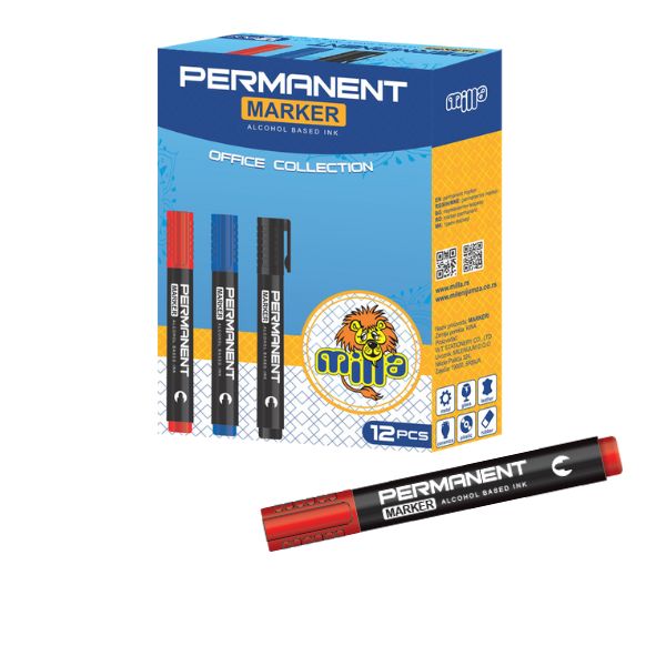 MARKER PERMANENT CRVENI MILLA 1/12