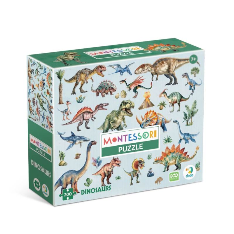 PUZZLE MONTESSORI DINOSAURUS 200 PCS 300631