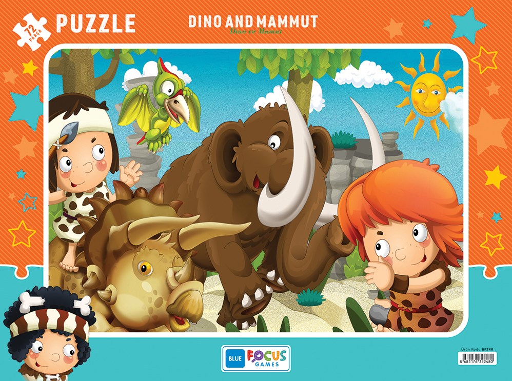 PUZZLE 72 PCS DINO AND MAMMUT BF248