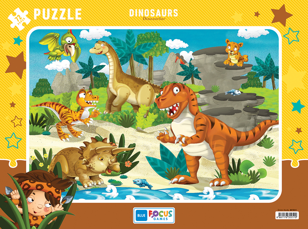 PUZZLE 72 PCS  DINOSAURS BF251