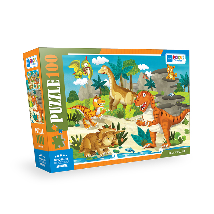 PUZZLE 100 PCS DINOSAURS BF318