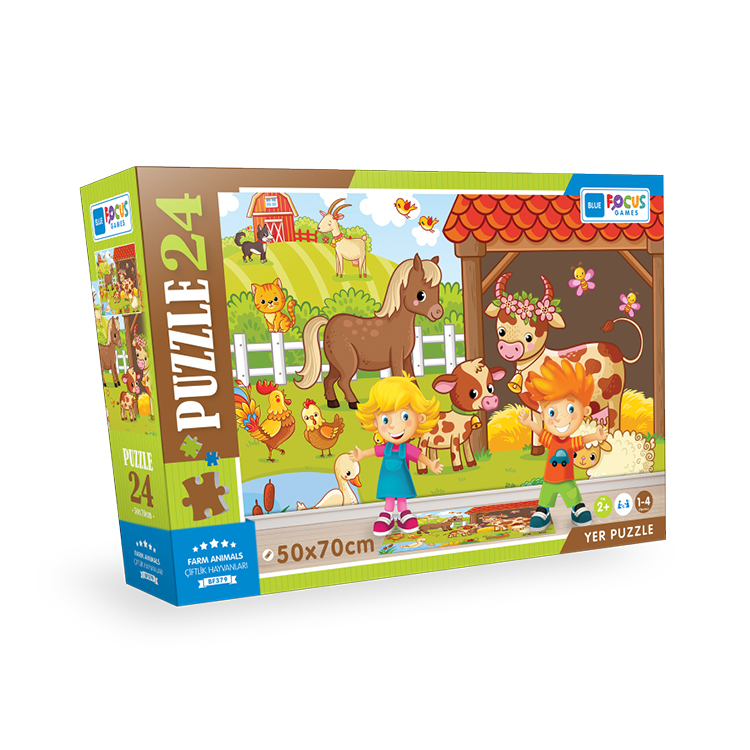 PODNE PUZZLE 24 PCS FARM ANIMALS BF379