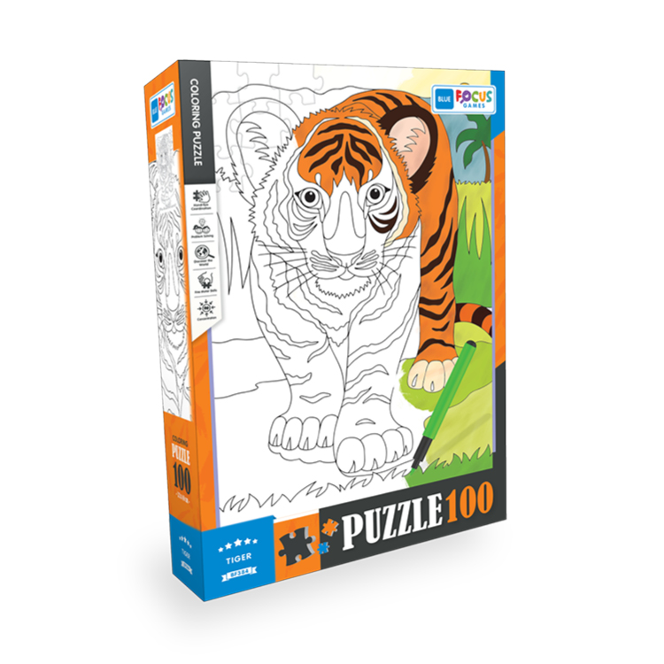 PUZZLE ZA BOJENJE 100 PCS TIGER BF384