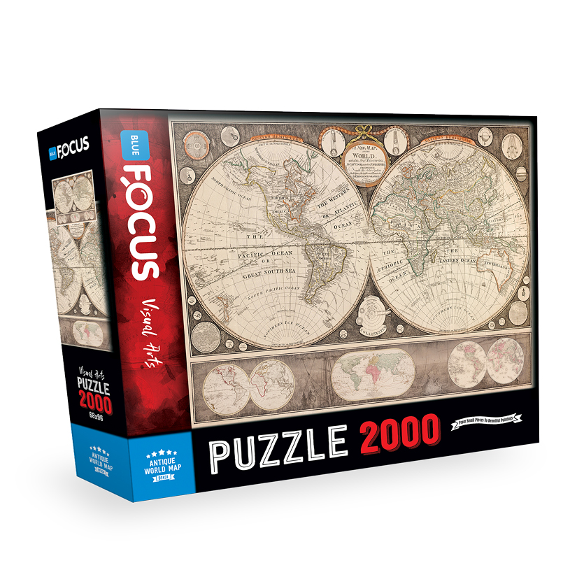 PUZZLE 2000 PCS ANTIQUE WORLD MAP BF431