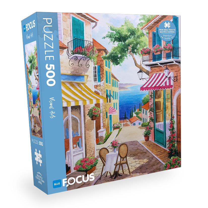 PUZZLE 500 PCS BEAUTIFUL COASTAL TOWN BF460