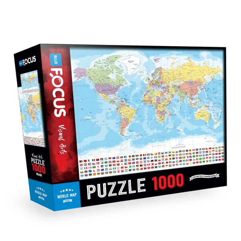 PUZZLE 1000 PCS WORLD MAP BF496