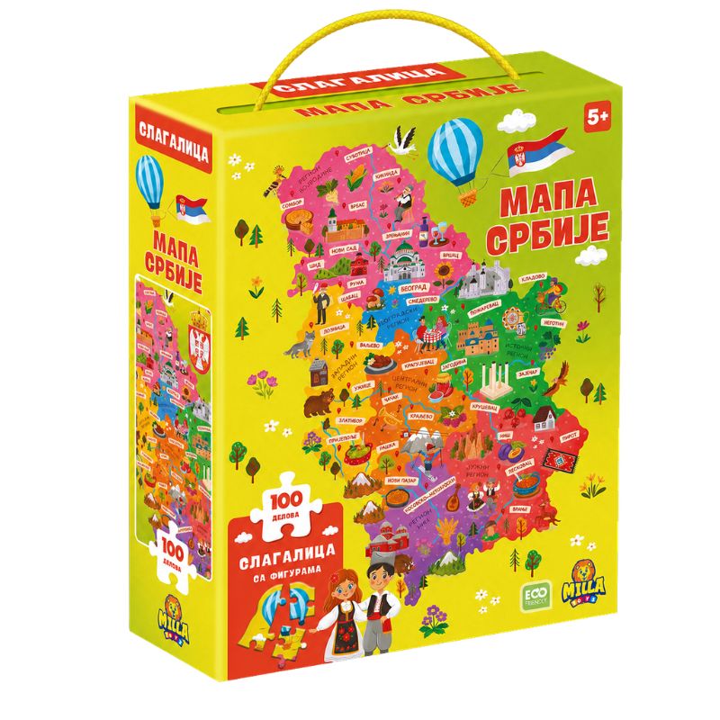 PUZZLE MAPA SRBIJE 100 PCS