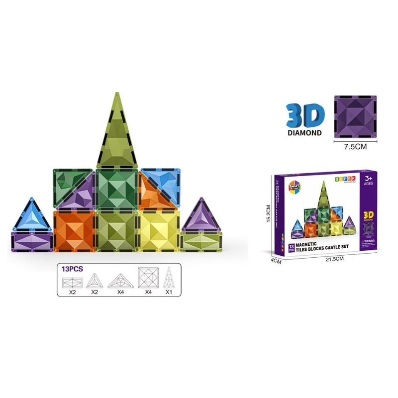 MAGNETNE PLOCICE DIAMOND 13PCS