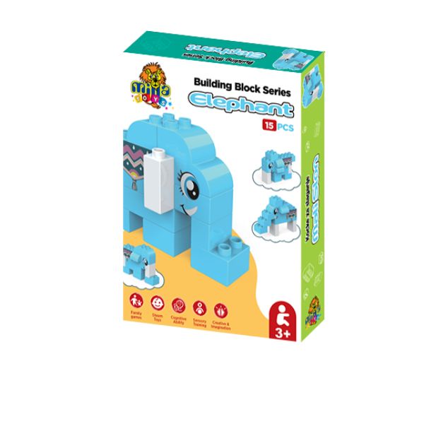 KOCKE ELEPHANT 15PCS