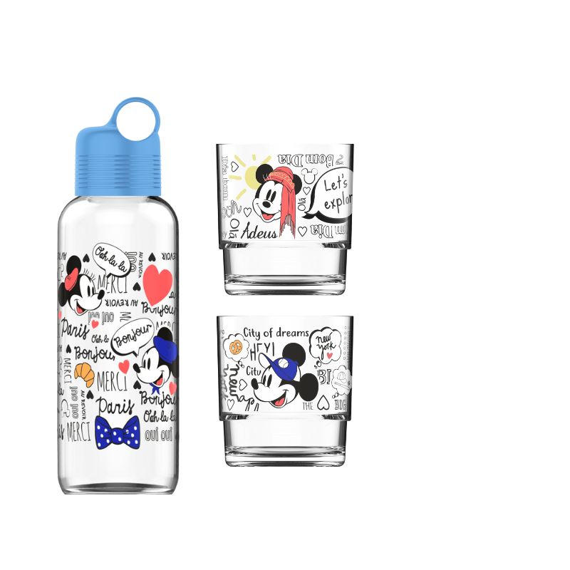 MICKEY MOUSE SET FLASICA I DVE CASE PLAVI