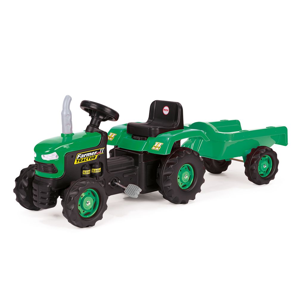 TRAKTOR NA PEDALE SA PRIKOLICOM ZELENI 8053