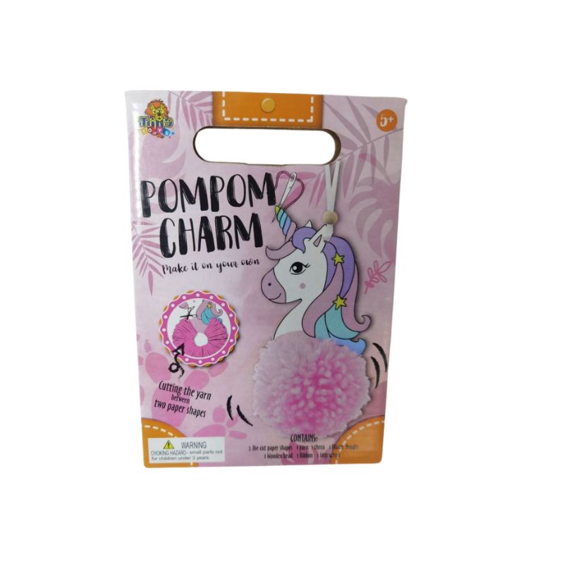 KREATIVNI SET NAPRAVI SVOJ PRIVEZAK ZA KLJUCEVE  POMPOM UNICORN SS-19-6001