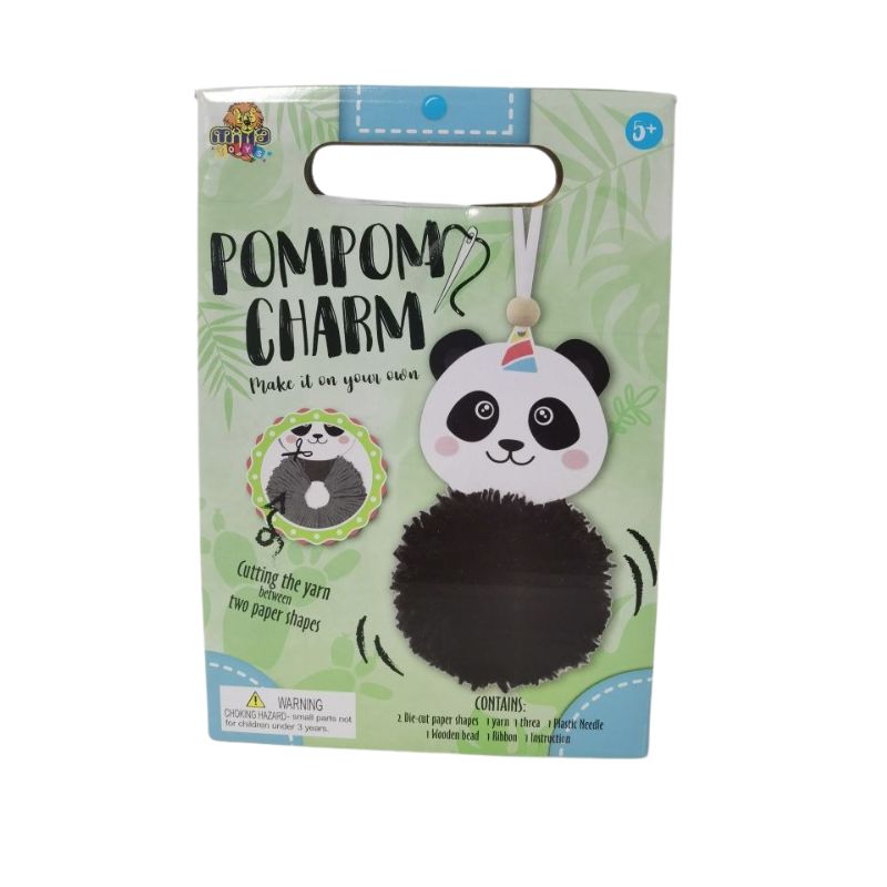 KREATIVNI SET NAPRAVI SVOJ PRIVEZAK ZA KLJUCEVE PANDA POMPOM SS-19-6004