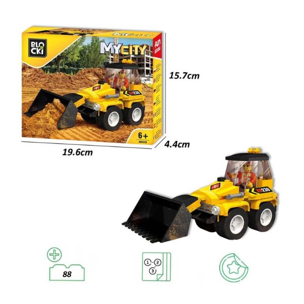 KOCKE BLOCKI BULDOZER 88PCS