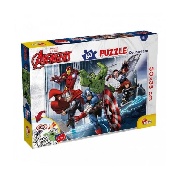 SLAGALICA LISCIANI 60PCS MARVEL AVENGERS 2 U 1 SLOZI I OBOJI 99696 52234