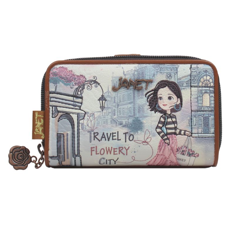 NOVCANIK DAMSKI JANET FLOWERY CITY JW-004C 15*4*9.5 34308