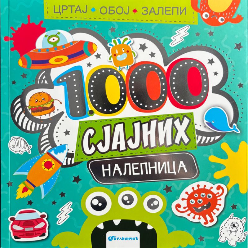 CRTAJ, OBOJ, ZALEPI 1000 SJAJNIH NALEPNICA