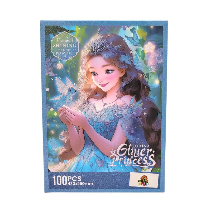 PUZZLE GLITTER PRINCESS 100 PCS 88898