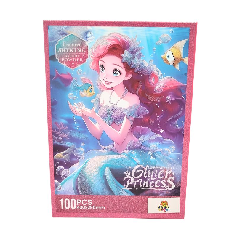 PUZZLE GLITTER PRINCESS 100 PCS 88899