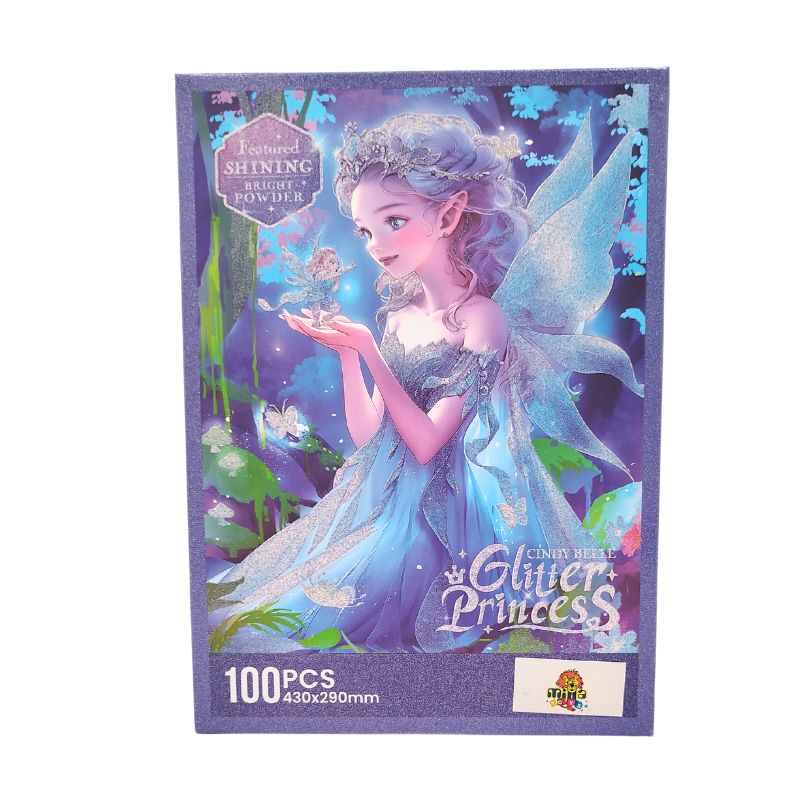 PUZZLE GLITTER PRINCESS 100 PCS 88900