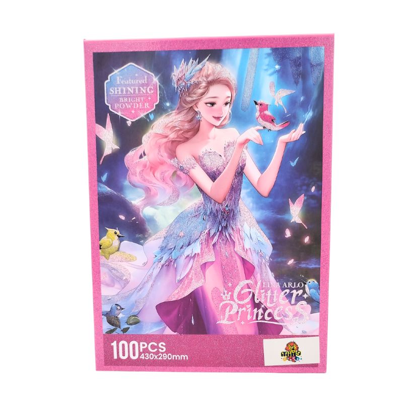 PUZZLE GLITTER PRINCESS 100 PCS 88901