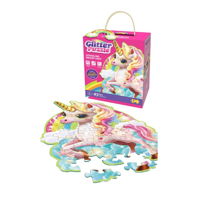 PUZZLE UNICORN GLITTER 45 PCS 88949Z