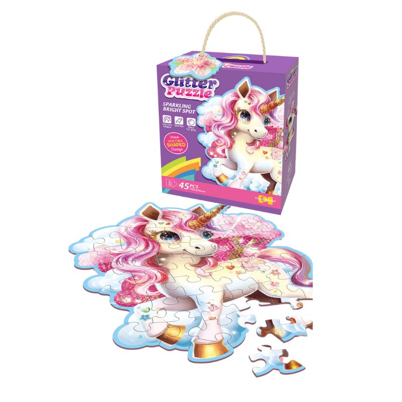 PUZZLE UNICORN GLITTER 45 PCS 88951Z