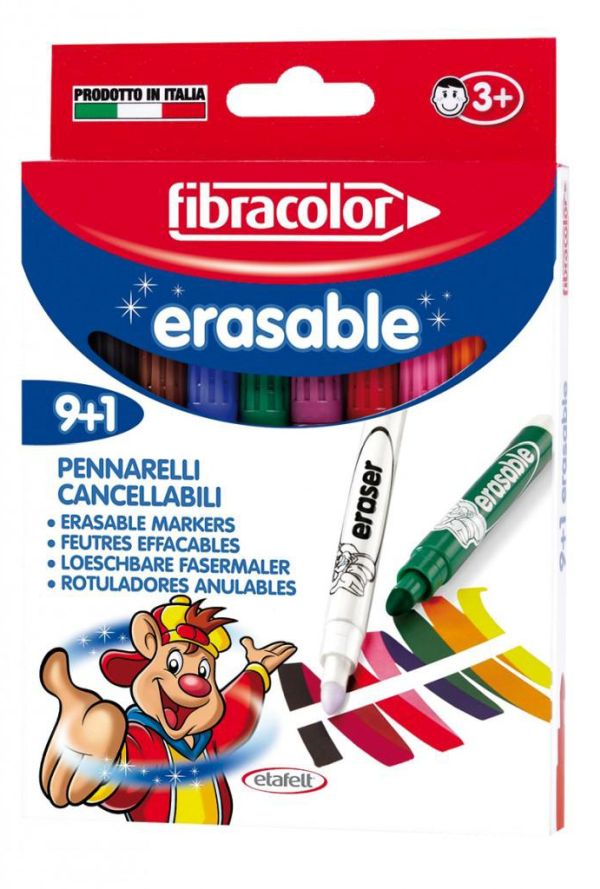FLOMASTERI ERASABLE 9+1 FIBRACOLOR 10540MA010SE